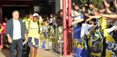 Fenerbahçe kafilesine Samsun'da coşkulu karşılama