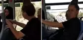Otobüste çarşaflı kadına 