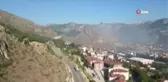 Amasya'da Harşena Kalesi Yakınındaki Ormanlık Alanda Yangın Çıktı