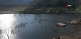 Barajın su seviyesi düştü, tarihi köy evleri gün yüzüne çıktı