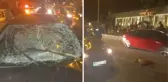 Düğün salonundan çıkan çifte hızla gelen otomobil çarptı! Kadın öldü, koca yaralandı