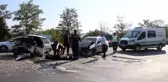 Gaziantep'te kafa kafaya çarpışan otomobillerde 1 ölü, 5 yaralı