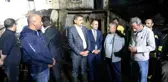Erzurum Valisi Mustafa Çiftçi, yangın sonrası incelemelerde bulundu