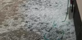 Sivas'a ceviz büyüklüğünde dolu yağdı, her yer beyaza büründü