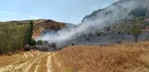 Çorum'un İskilip ilçesinde anız yangını çıktı