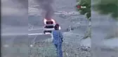 Bakımdan çıkan araç yarım saat sonra alevlere teslim oldu