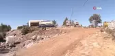 Köy sakinleri mermer ocağı için eylem yaptı