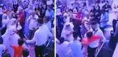 Düğünde skandal görüntü! Damat, gelinliği çekiştiren çocuğu yakasından tutarak yere fırlattı