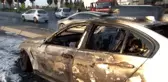 Beylikdüzü E-5 Beykent Kavşağında Araç Yanarak Kül Oldu