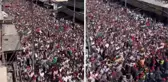 Hamas'ın çağrısı üzerine Ürdün'ün başkenti Amman'da binlerce kişi sokağa döküldü