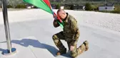 Aliyev, 613 sivilin katledildiği Hocalı'da Azerbaycan bayrağını göndere çekti