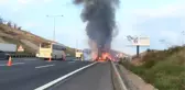 Kilyos'ta Kumaş Yüklü TIR Alev Alev Yandı