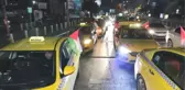 Şişli'de Taksiciler İsrail'i Protesto Etti