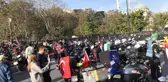 Yüzlerce motosikletli Filistin'e destek için konvoyda buluştu