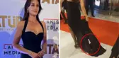 Atatürk filminin galasında talihsiz anlar! Başrol oyuncusu Esra Bilgiç'in elbisesi yırtıldı