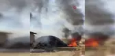 Çankırı'da yangın: 1 ev, 1 ahır ve binlerce saman balyası yangında küle döndü