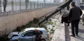 OTOMOBİL SULAMA KANALINA UÇTU; SAĞLIK GÖREVLİSİ SÜRÜCÜ YARALANDI
