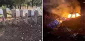 Kazada yanarak ölen anne ve 5 çocuğu son yolculuklarına uğurlandı! 7. mezara da uzuvlar defnedildi