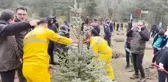 Yağmura aldırış etmediler, Cumhuriyet'in 100. yılı için fidan diktiler