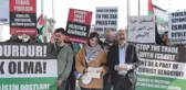 Emperyalizme ve Siyonizm'e Karşı Filistin Dostları Platformu İsrail'e Gemiyle Mal Gönderilmesini Protesto Etti