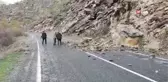 Çukurca-Şırnak Karayoluna düşen kaya parçaları korkuttu