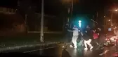 Aydın'da kaldırıma çarpan otomobilde 3 kişi yaralandı