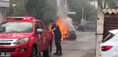 Muğla'da Otomobil Yangını