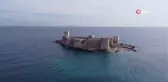 Kış günü deniz keyfi Kızkalesi'nde yaşandı