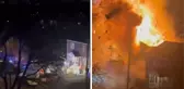 ABD'de 30 işaret fişeğinin atıldığı ev, polisler gelince şiddetli patlamayla havaya uçtu