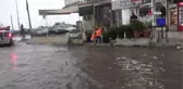 Ayvalık'ta kuvvetli sağanak yağış etkili oldu