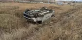 Çorum'da Lastiği Patlayan Minibüs Şarampole Devrildi