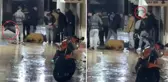 Önce tekmediler sonra kemerle dövdüler! Kocaeli'de eğlence mekanında yaşanan kavga kamerada