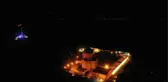 Van'ın tarihi Akdamar Adası ışıklandırıldı