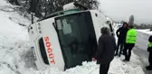 Bilecik'te işçi servisi devrildi, 1 kişi yaralandı