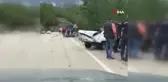 Tırla çarpışan Tofaş marka otomobil ortadan ikiye ayrıldı: 1'i ağır 2 yaralı