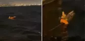 Karaköy'de vapurdan denize düşen yolcuyu seyyar satıcı kurtardı