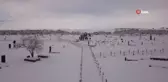 Ahlat Selçuklu Meydan Mezarlığı Karla Bütünleşti