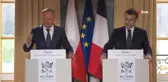 Polonya Başbakanı Tusk ile Fransa Cumhurbaşkanı Macron Paris'te bir araya geldi