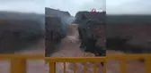 Elazığ'da yağış sonrası dereler taştı, o anlar kamerada