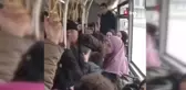 Sultanbeyli'de otobüste 2 kadının saç baş birbirine girdiği kavga kamerada
