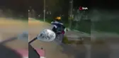 Bursa'da motosikletin üzerine uzanan genç, canını böyle hiçe saydı