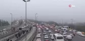 İstanbul'da sis etkili oldu: Haliç Köprüsü sisten kayboldu