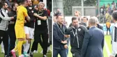 Bodrum FK-Eyüpspor maçında çıkan olaylarda Arda Turan'a yabancı madde isabet etti, 1 oyuncu yaralandı