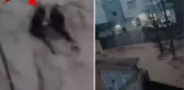 Sele kapılarak sürüklenen 2 kişi son anda kurtuldu, o anlar kamerada