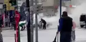 Başkentte yanan aracı söndürmek için seferber oldular
