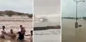 Körfez ülkelerini sel vurdu! Umman'da 18 ölü