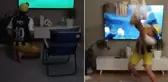 Maçı izleyen Fenerbahçeli taraftar sinir krizi geçirip evi birbirine kattı