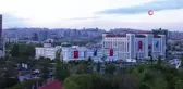 Başkent'teki dev bayraklar havadan görüntülendi