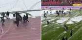 Güzel şeyler de oluyor! Maçın iptal edileceğini duyan taraftarlar kolları sıvadı
