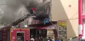Gümüşhane'de 2 katlı mağazada korkutan yangın